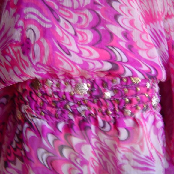 Pink Patterned Swim Coverup - Picture 2 of 8